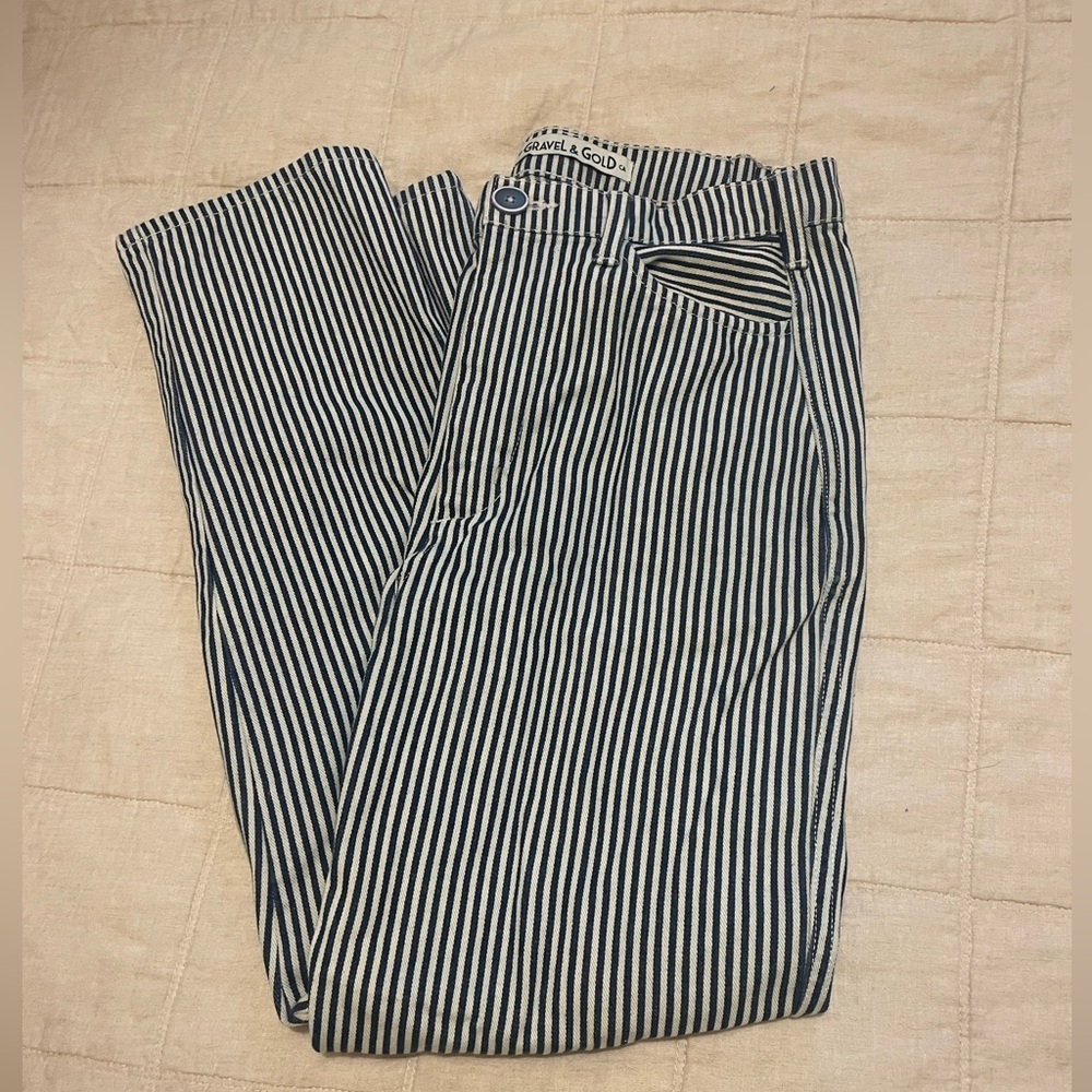 Gravel and Gold Conductor Stripe Pants - Size 8/10